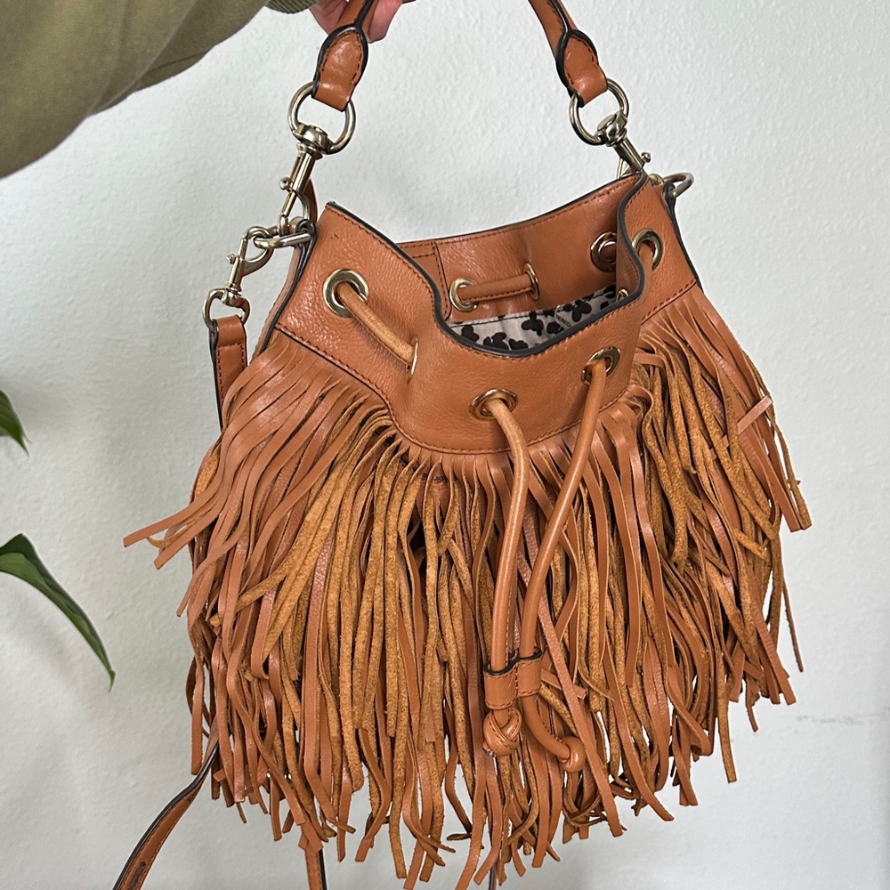 Rebecca Minkoff Tan Fringed Shoulder Bag